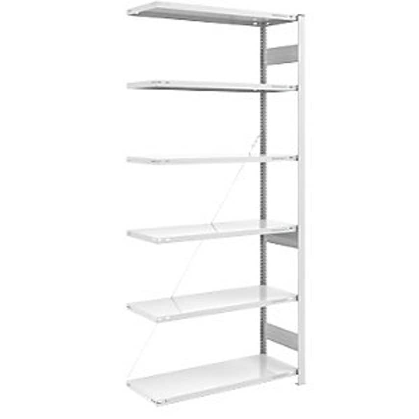 EUROKRAFTpro Boltless Storage Shelving Unit - RAL 7035 - Medium Duty, Height 250