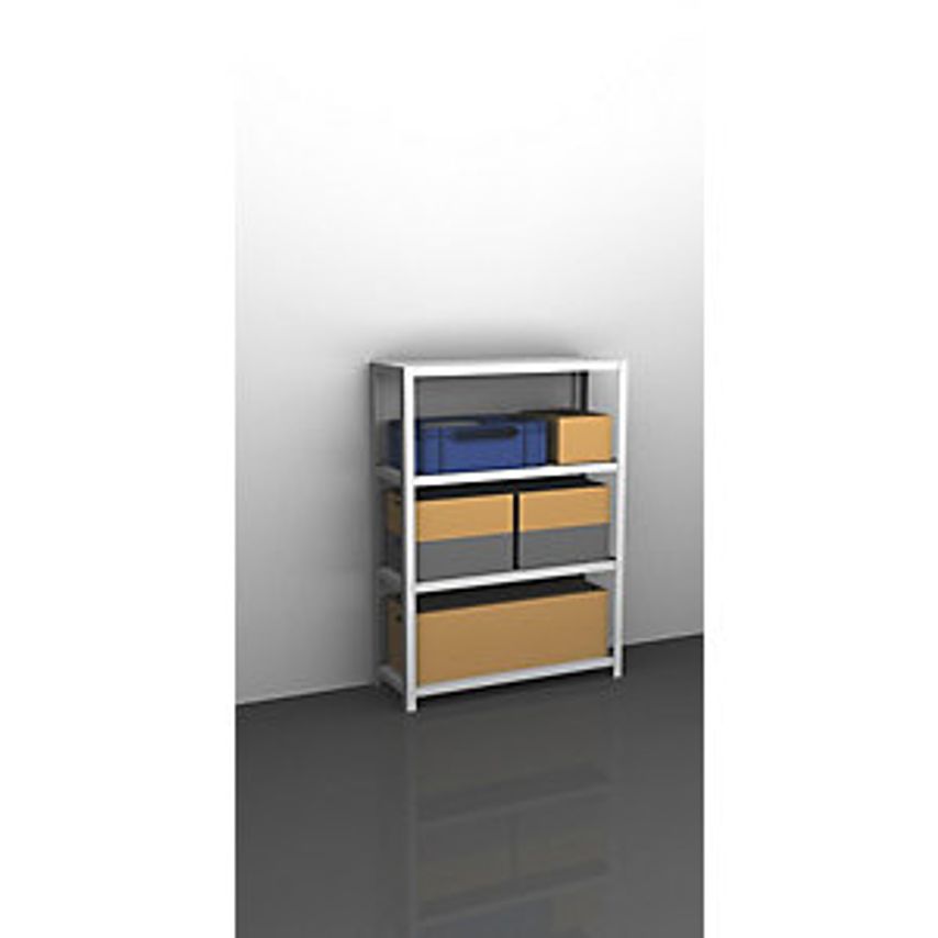 EUROKRAFTpro Bolt-together Storage Shelving - RAL 7035 - Height 1500mm, Width 13