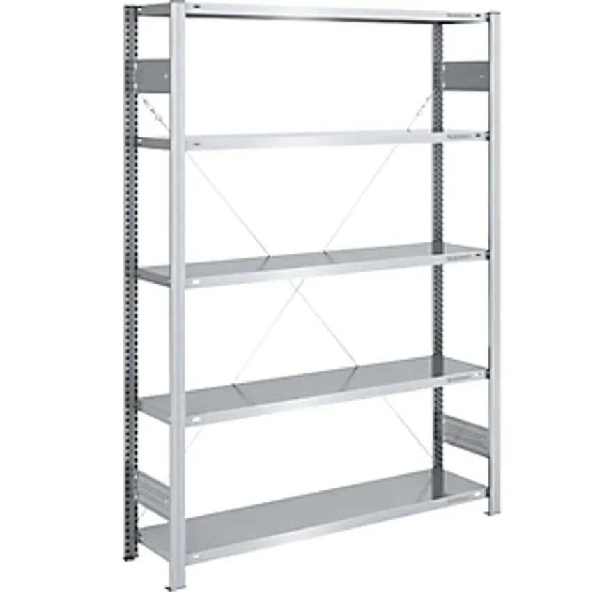 EUROKRAFTpro Wide Span Boltless Shelving Unit - Zinc Plated - Height 2000mm, Max