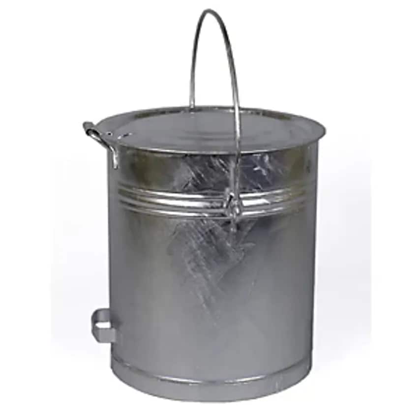 Shop RENNER Sheet Steel Bin With Hinged Lid, Capacity 40 L, H X Ø420 X
