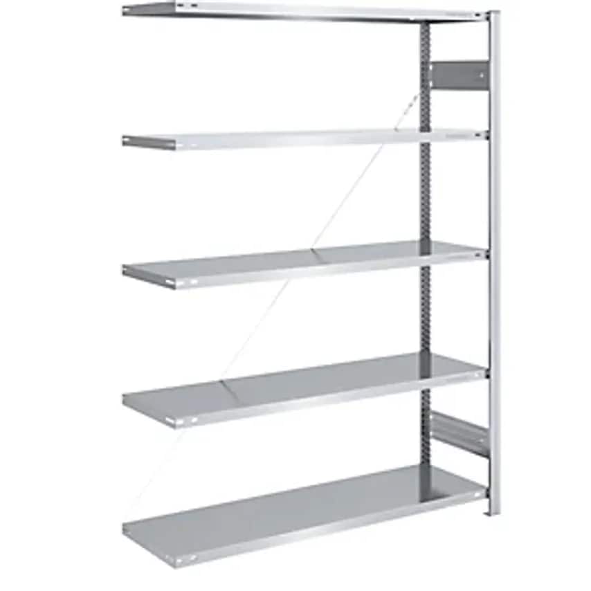 EUROKRAFTpro Wide Span Boltless Shelving Unit - Zinc Plated - Height 2000mm, Max