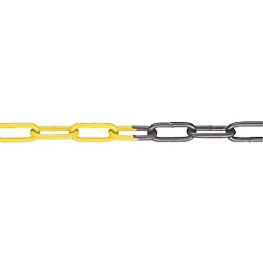Moravia Barrier Chain, Plastic Coated Steel, Heavy Duty Version, 15 M, Black/Yel