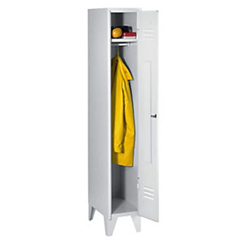 WOLF Steel Locker With Stud Feet - Full Height Compartments - Solid Panel Doors,