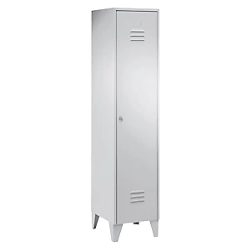 WOLF Steel Locker With Stud Feet - Full Height Compartments - Solid Panel Doors,