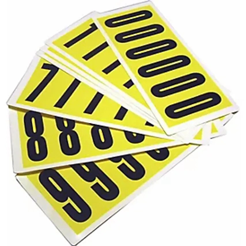 Beaverswood Character Set, Height X Width 90 X 38mm, Self-Adhesive Numbers 0 - 9