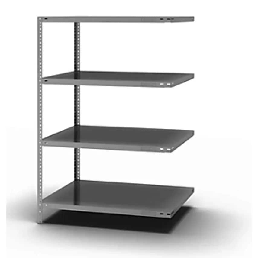 EUROKRAFTpro Bolt-together Shelf Unit - Light Duty - Zinc Plated, Height 1500mm,