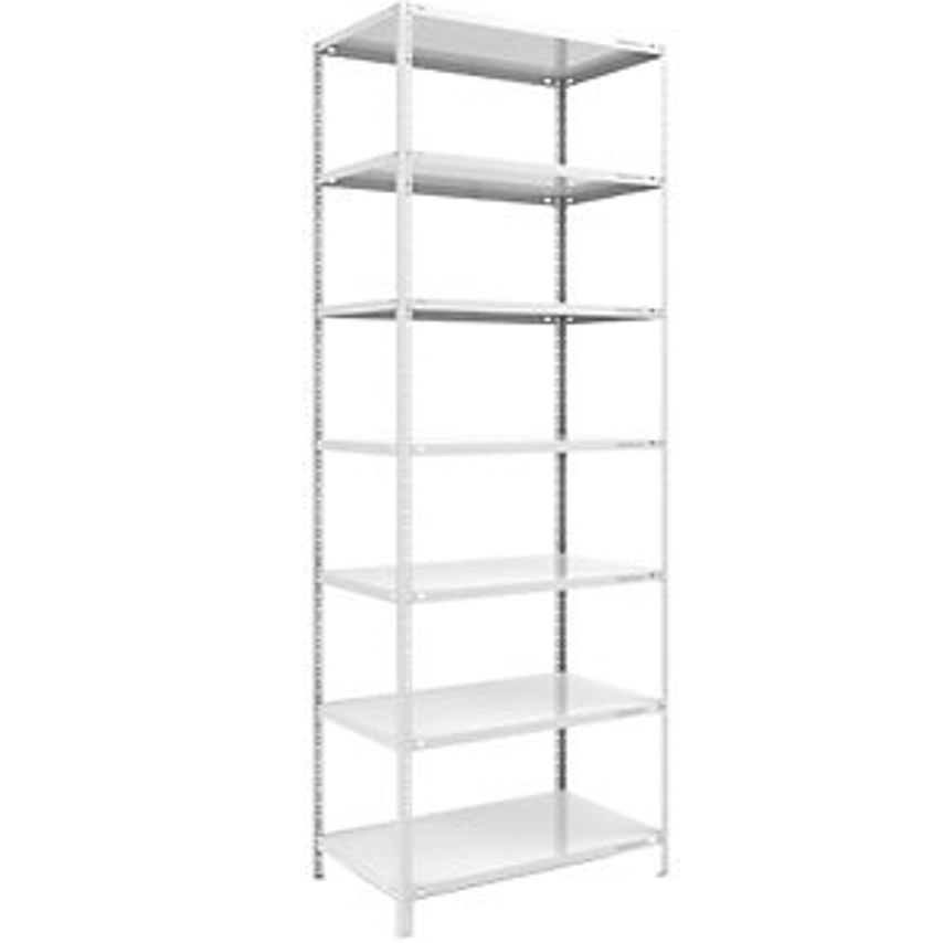 EUROKRAFTpro Bolt-together Shelf Unit - Light Duty - Plastic Coated, Height 3000