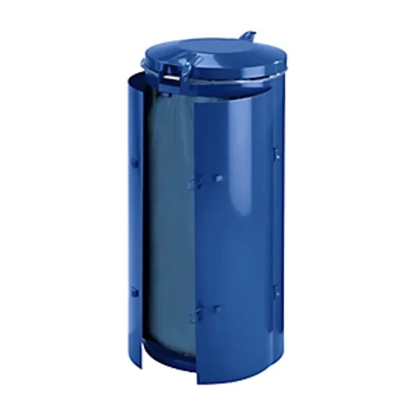 VAR Sheet Steel Waste Collector, For Capacity 120 L, With Double Doors, Blue Wit