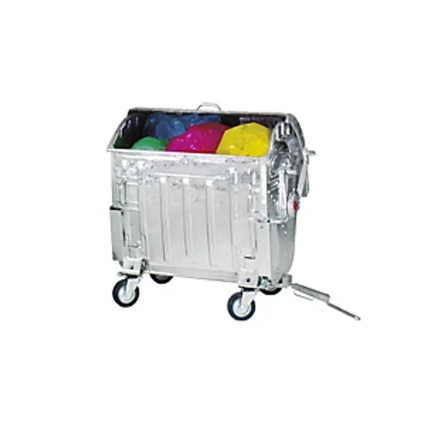 SSI Schaefer Steel Waste Container - DIN EN 840-5/-6 - Zinc Plated- you get 5