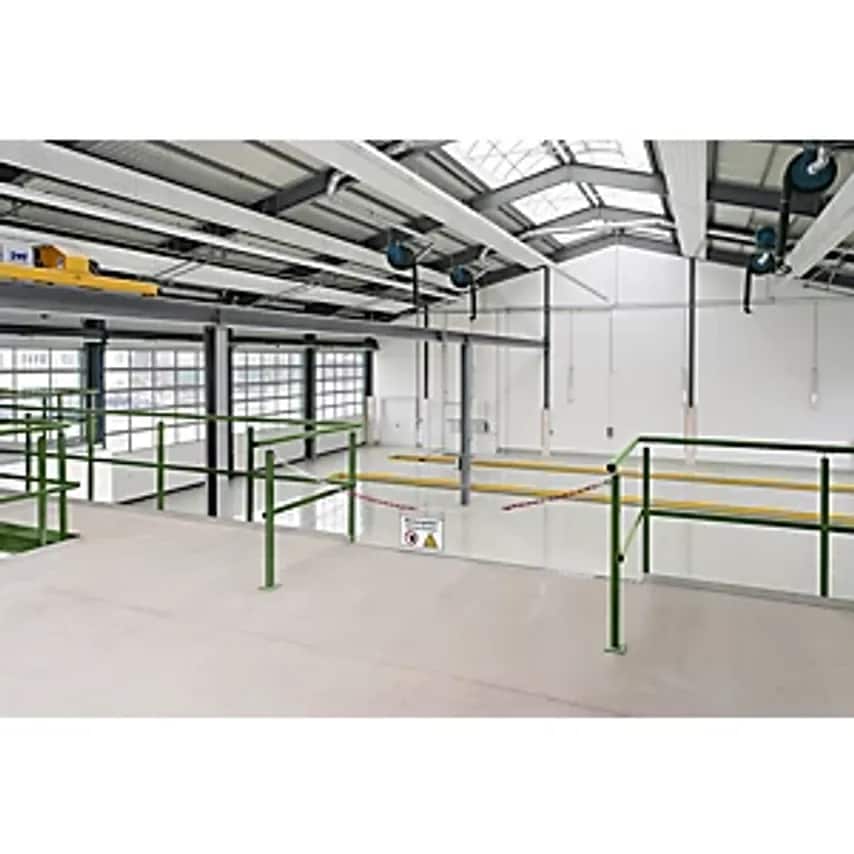 Railing For Mezzanine Floor, Height 1000mm, With Hand Rail And Knee Rail, Per M