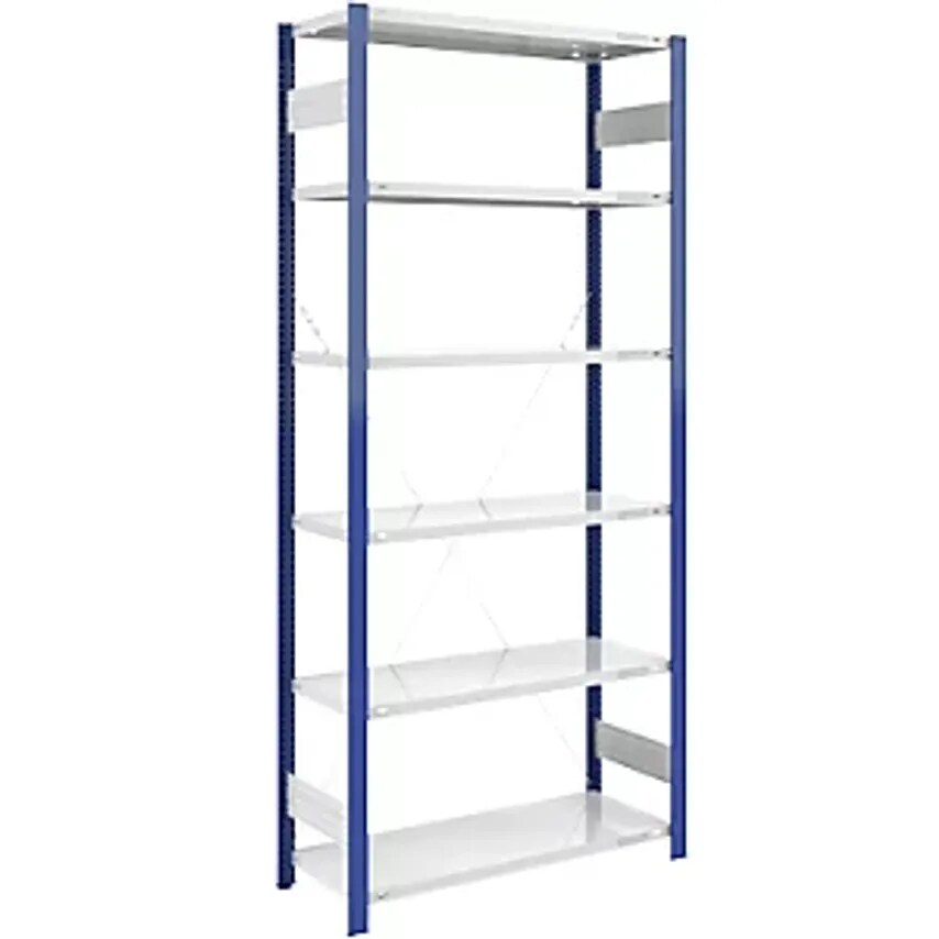EUROKRAFTpro Boltless Storage Shelving Unit - Uprights In Blue - HxW 2500 X 1000
