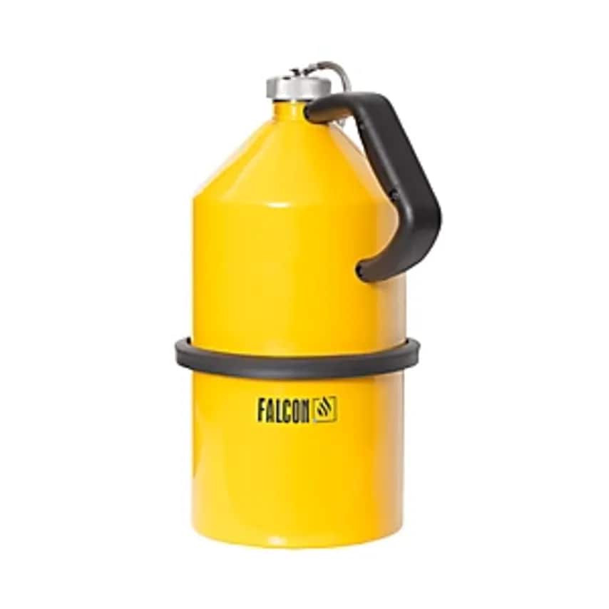 DENIOS Safety Storage And Transport Container With Screw Cap, Yellow Sheet Steel
