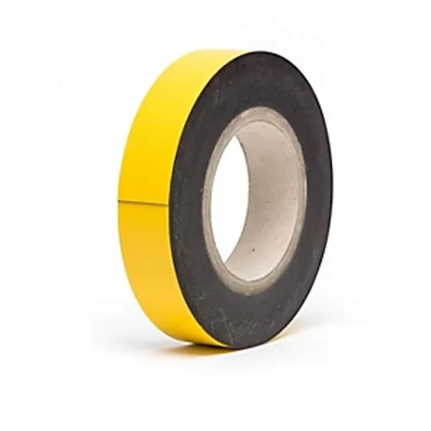 HAAS Magnetic Storage Labels, Sold By The Roll, Yellow, Height 40mm, Roll Length
