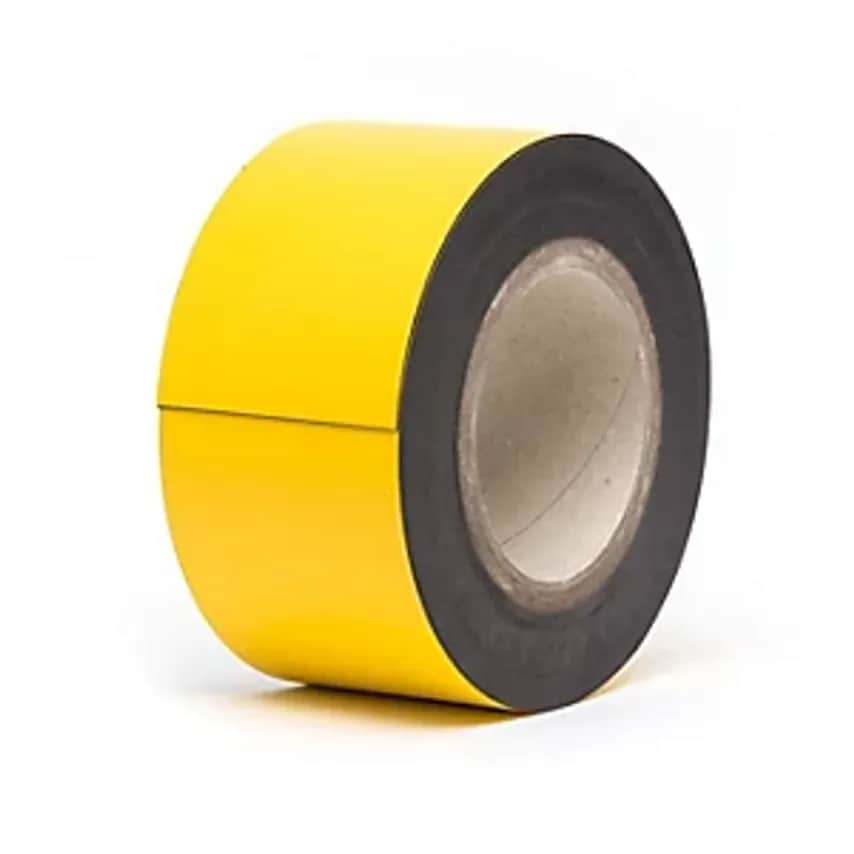 HAAS Magnetic Storage Labels, Sold By The Roll, Yellow, Height 70mm, Roll Length