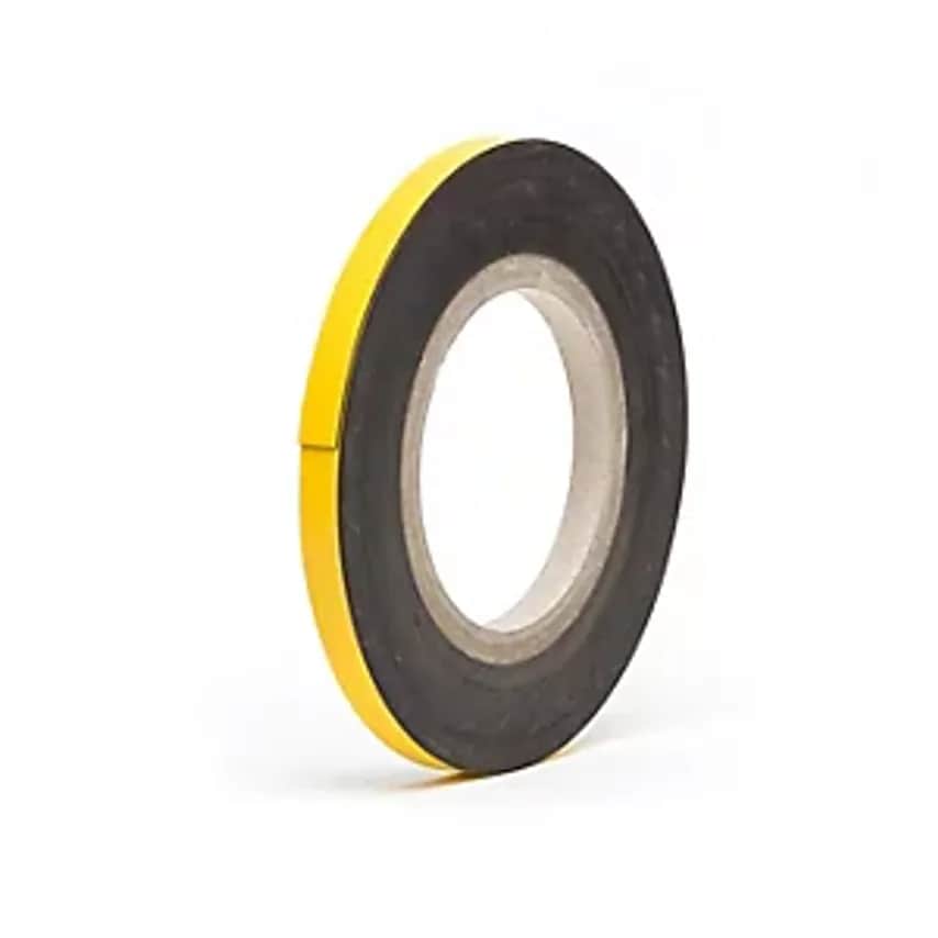 HAAS Magnetic Storage Labels, Sold By The Roll, Yellow, Height 10mm, Roll Length