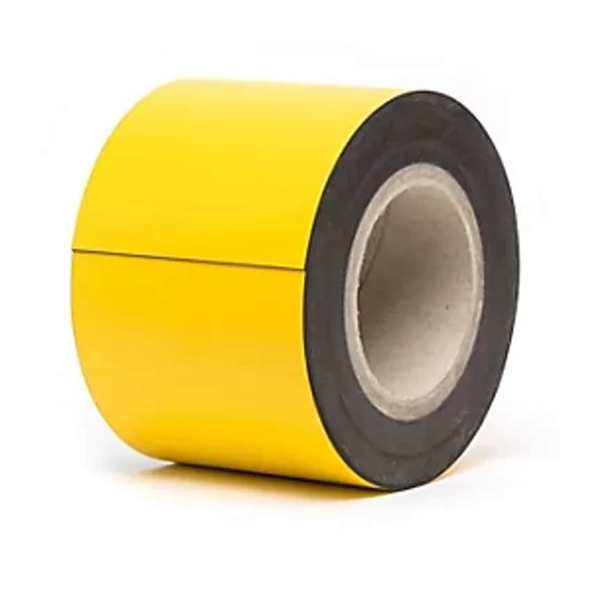 HAAS Magnetic Storage Labels, Sold By The Roll, Yellow, Height 100mm, Roll Lengt