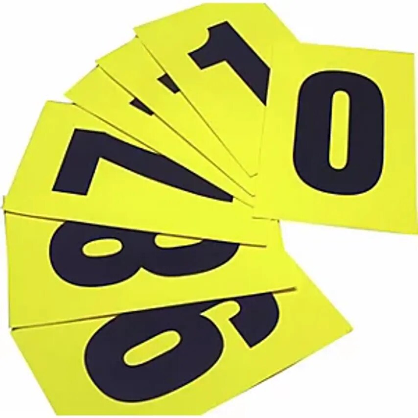 Beaverswood Character Set, HxW 230 X 140mm, Self-Adhesive Numbers 0 - 9, 10 Numb
