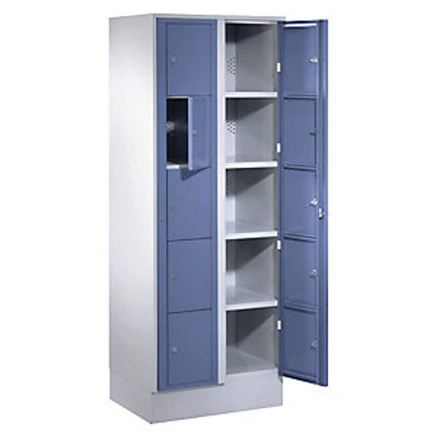 WOLF Laundry Cabinet, HxWxD 1800 X 700 X 500mm, 10 Compartments, Light Grey/Pige