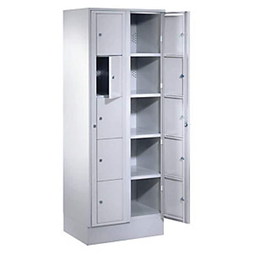 WOLF Laundry Cabinet, HxWxD 1800 X 700 X 500mm, 10 Compartments, Light Grey/Ligh