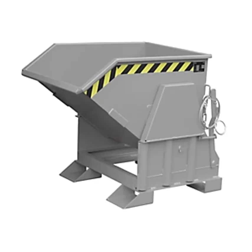 EUROKRAFTpro Tilting Skip, Standard Overall Height, Without Wheels, Capacity 0.3