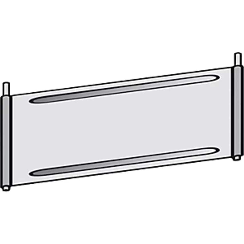 HOFE Shelf Partition For Compartment Shelf Unit, Zinc-Plated, For Shelf, WxD 100