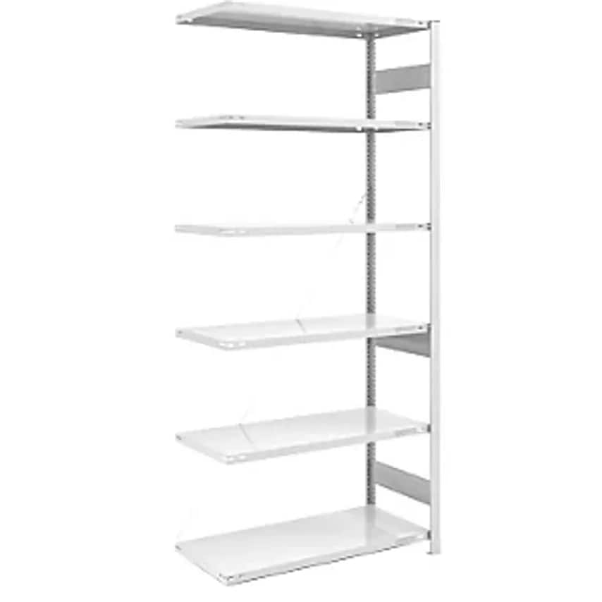 EUROKRAFTpro Heavy Duty Boltless Shelving Unit - RAL 7035 - Shelf Height 2500mm,