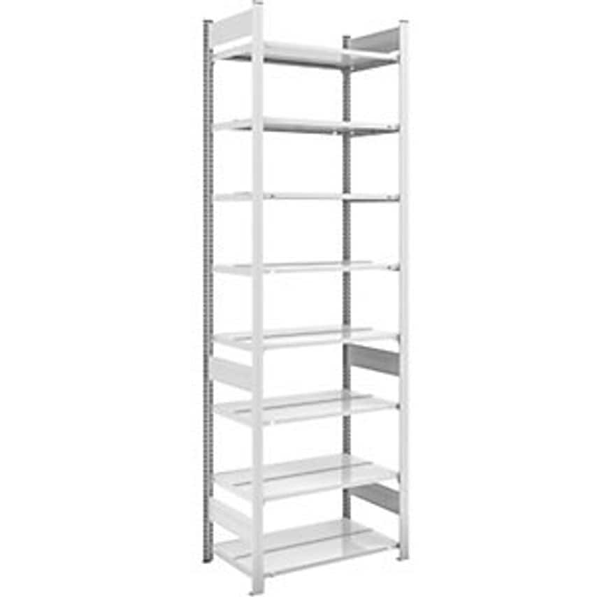 HOFE Boltless Filing Shelf Unit - RAL 7035 - Height 2700mm, Double Sided, Standa