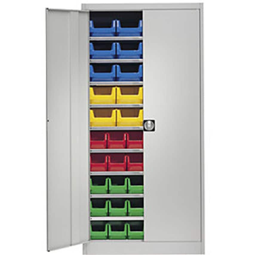MAUSER Storage Cupboard, Single Colour, With 50 Open Fronted Storage - you get 3
