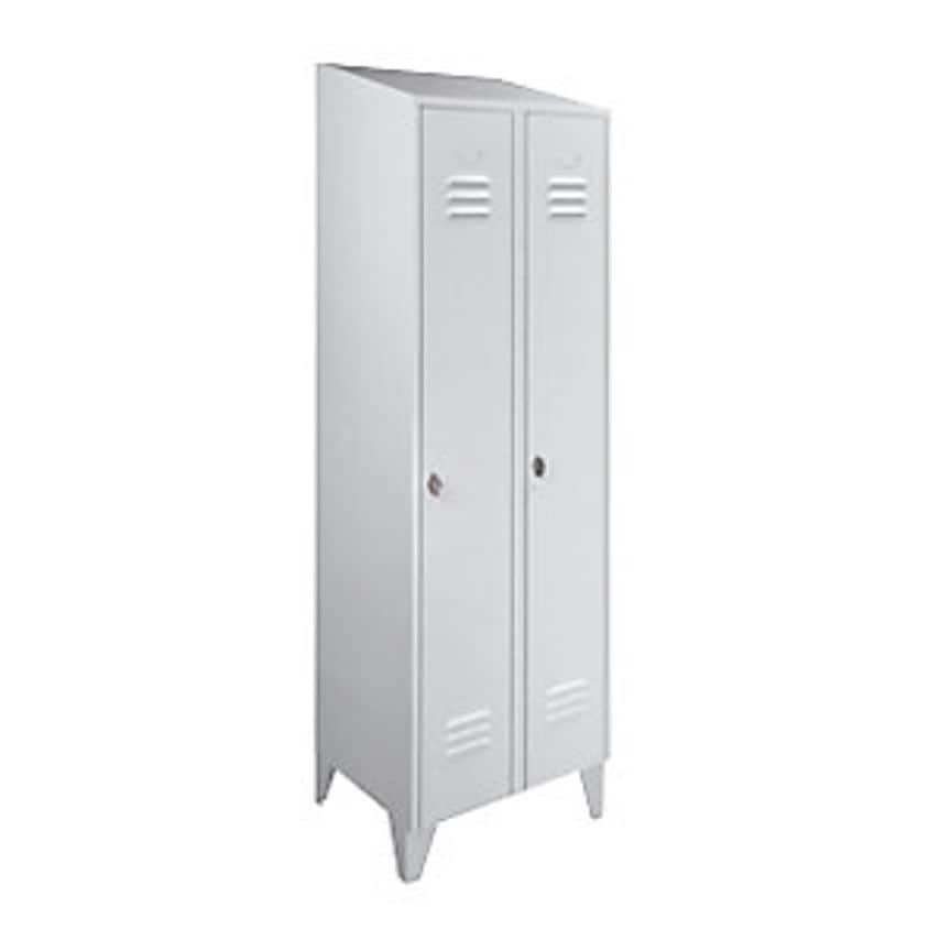 WOLF Steel Cupboard With Sloping Top - Full Height Compartments - Total Width 60