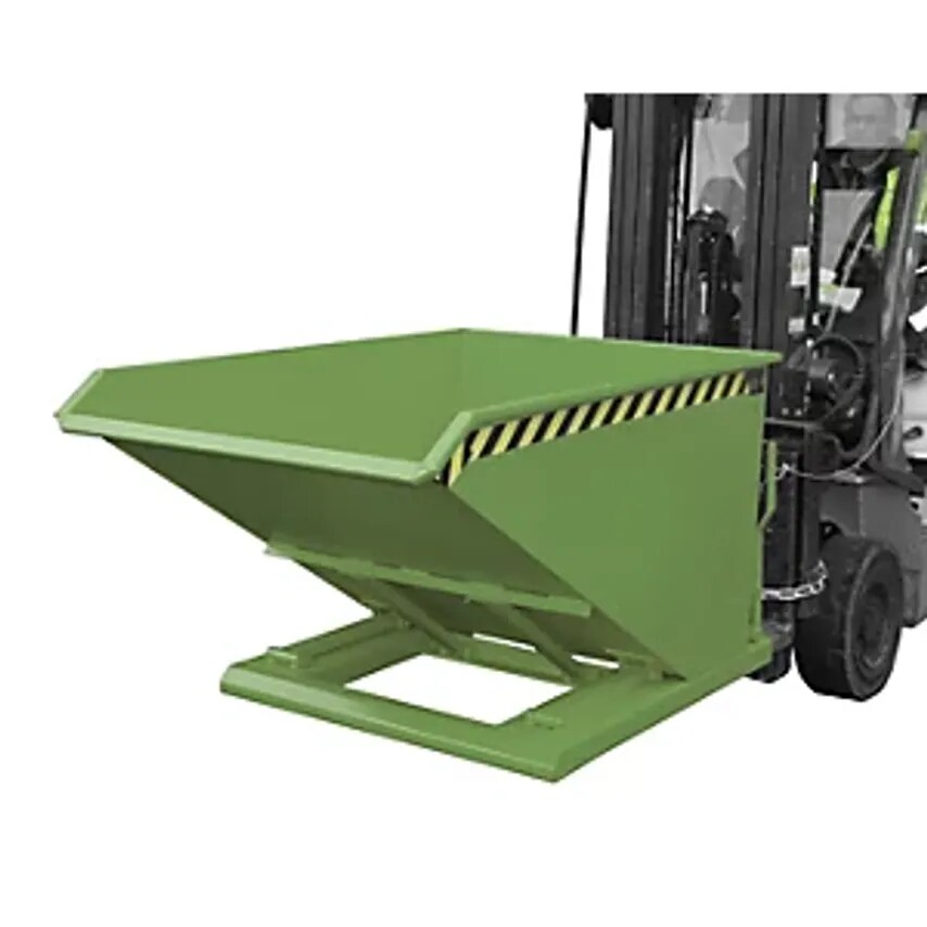 EUROKRAFTpro Tilting Skip, Extremely Low Overall Height, Without Wheels, Capacit