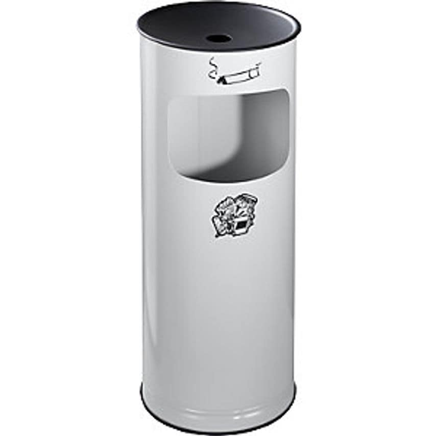 VAR Safety Combination Ashtray, Sheet Steel, Capacity 17 L, Hx610 X 250mm, Light