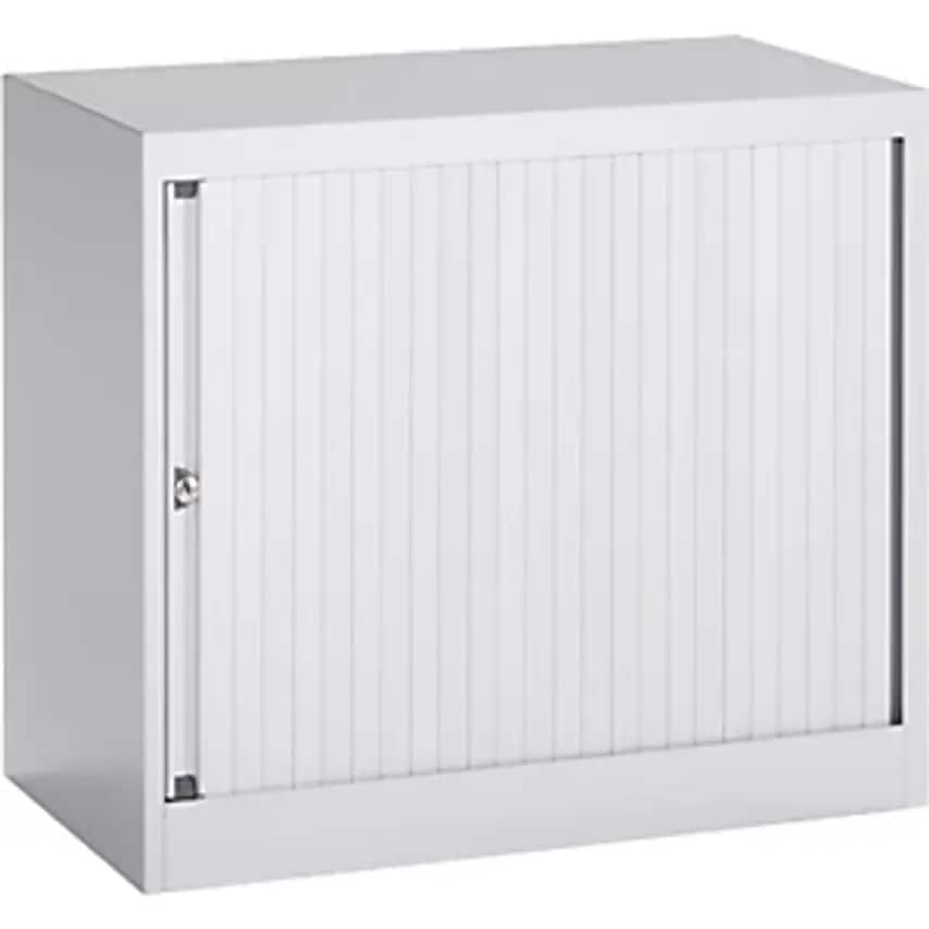 Bisley EURO Roller Shutter Cupboard, Width 800mm, 1 Shelf, Light Grey