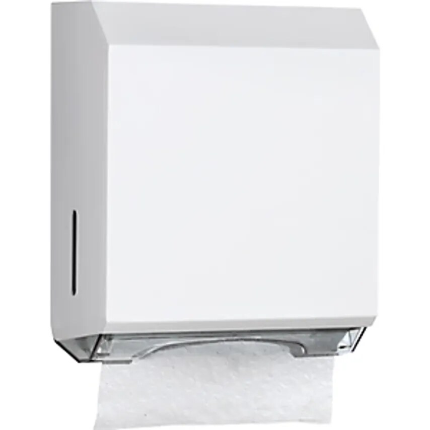 CWS Novoclean Paper Hand Towel Dispenser, White, For Layer Or Zig-Zag- you get 4