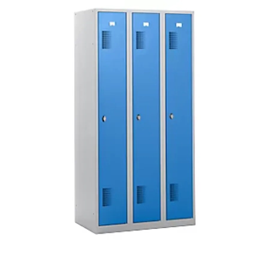 EUROKRAFTpro Cloakroom Locker - Width 900mm - With Fittings For Padlock, Light G