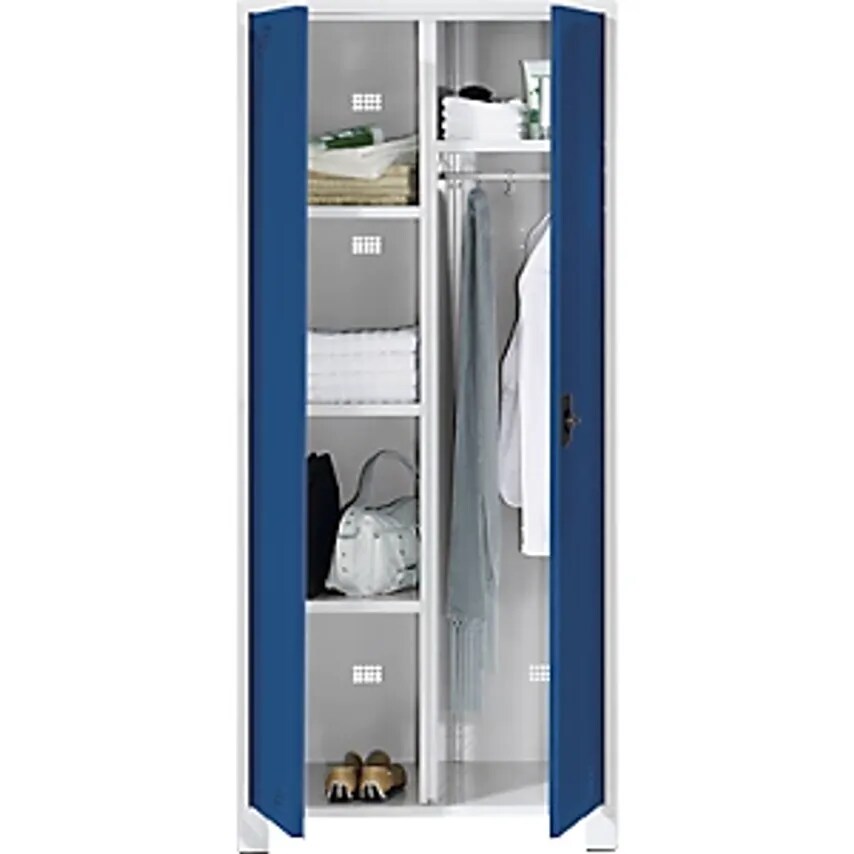 EUROKRAFTpro Multi-purpose Cupboard And Cloakroom Locker - With Clothes Rail - W