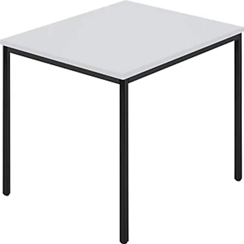SODEMATUB Rectangular Table, Coated Rectangular Tubing, WxD 800 X 800mm, Grey/Ch
