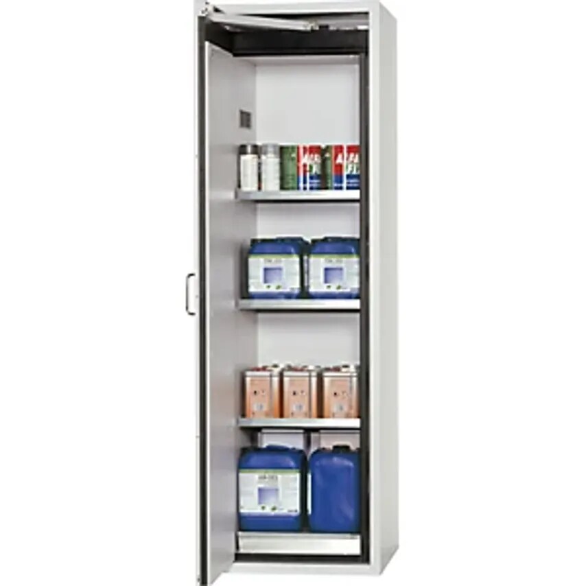 asecos Fire Resistant Hazardous Goods Storage Cupboard - Type 90 - 1 Door, Exter