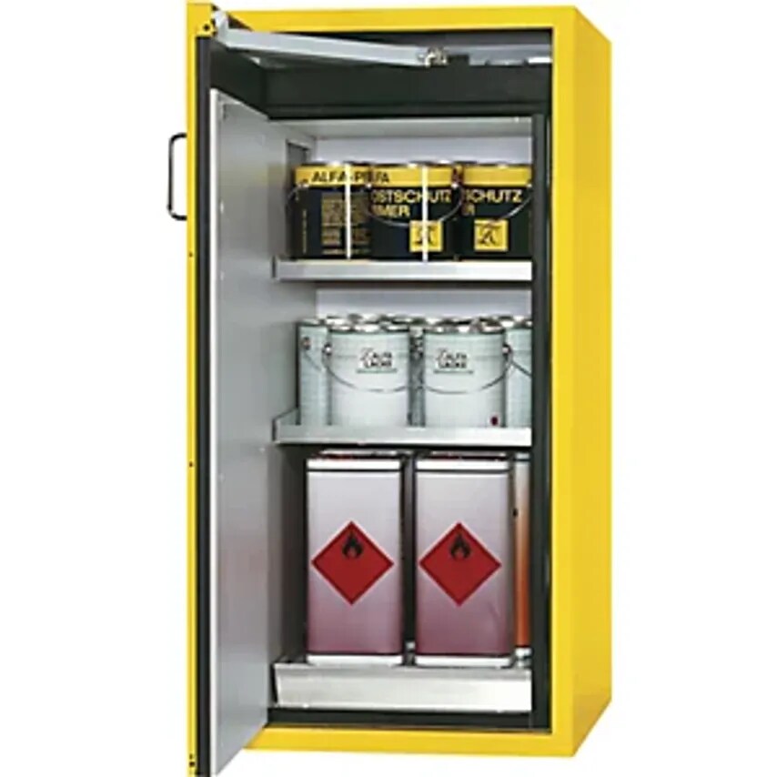 asecos Fire Resistant Hazardous Goods Storage Cupboard - Type 90 - 1 Door, Exter