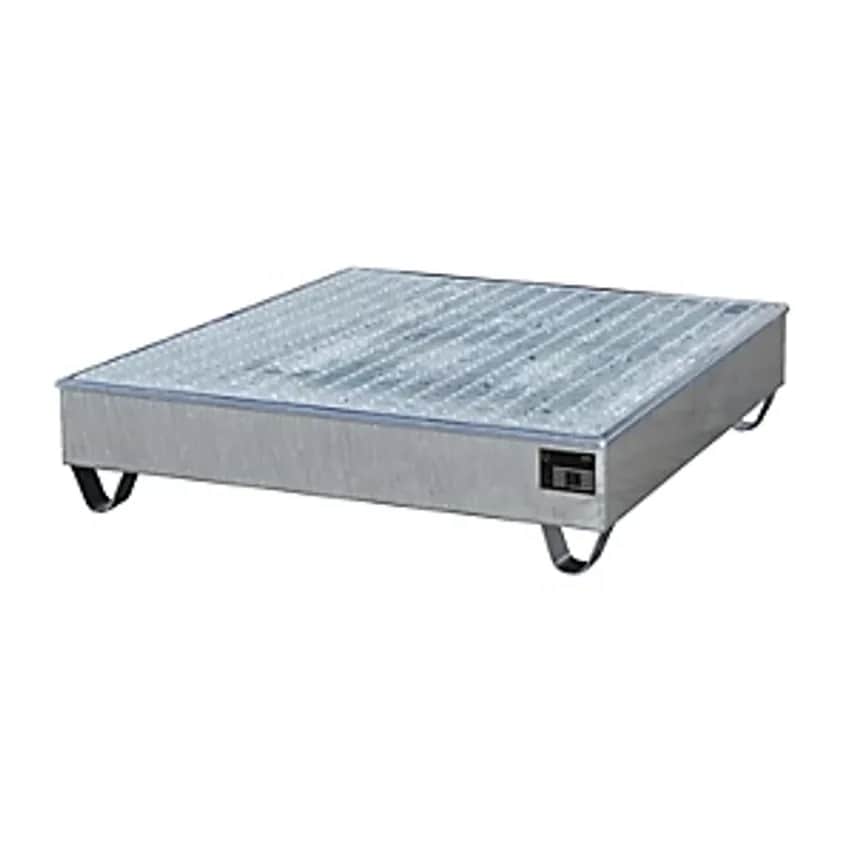 EUROKRAFTpro Steel Sump Tray With PE Insert, Capacity 200 Litres, LxWxH 1212 X 1