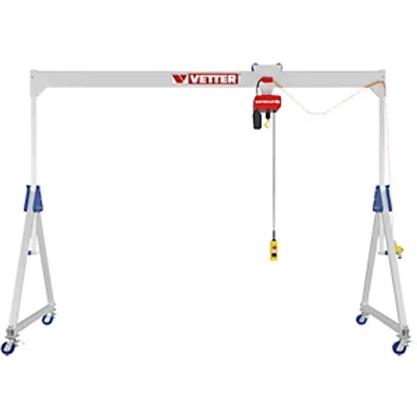 VETTER ALU1 Aluminium Gantry Crane - With BA Electric Chain Hoist - Max. Load 50