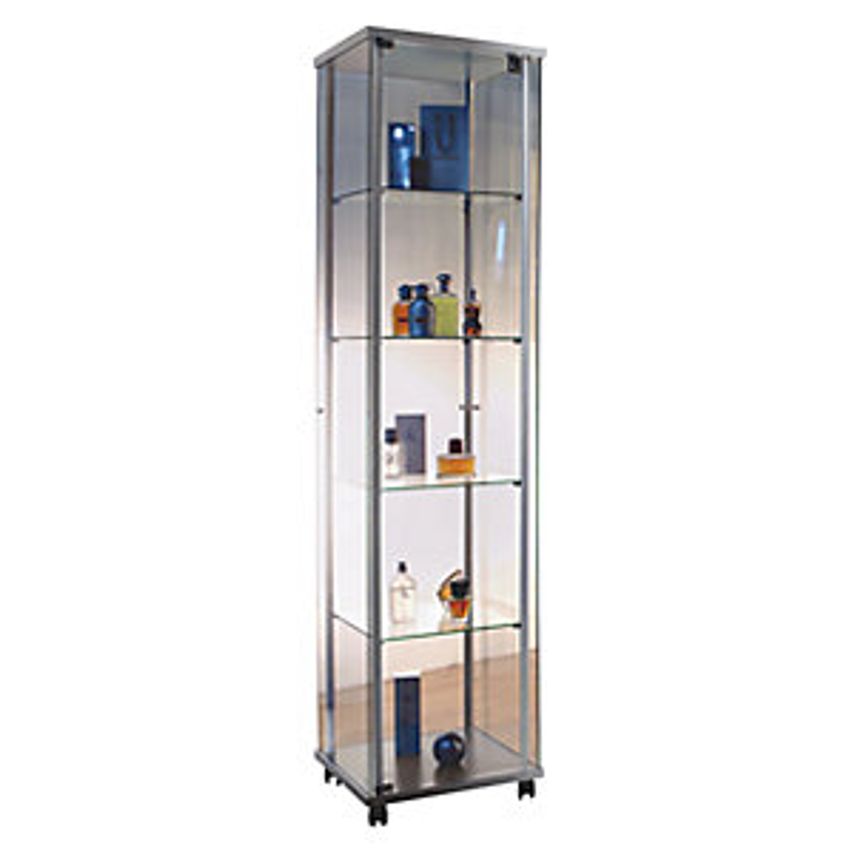 BST SYSTEME GMBH & Co. KG Glass Display Cabinet, 1 Hinged Door, 4 Designer Casto