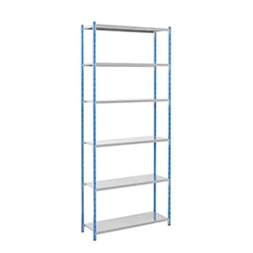 MAN ORGA SAS Boltless Shelving Unit, With Sheet Steel Shelves, HxWxD 2496 X 1270