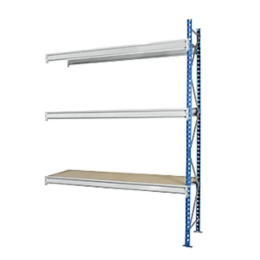 MAN ORGA SAS Heavy Duty Wide Span Shelving With Moulded Chipboard Shelf Panels -