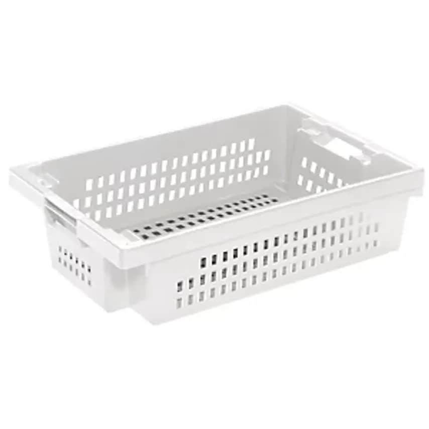 WERIT Stack/nest Container HDPE, Capacity 25 L, Perforated Walls And Base, Natur