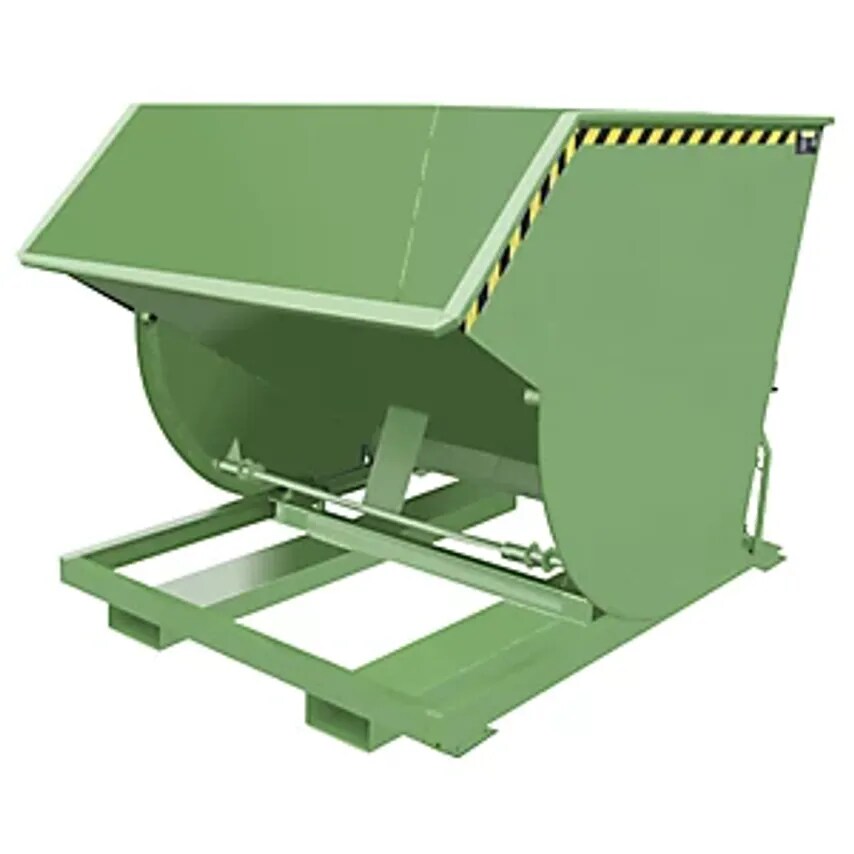 EUROKRAFTpro Tilting Skip, Narrow Version, Capacity 2.0 m, Max. Load 3000 Kg, Re