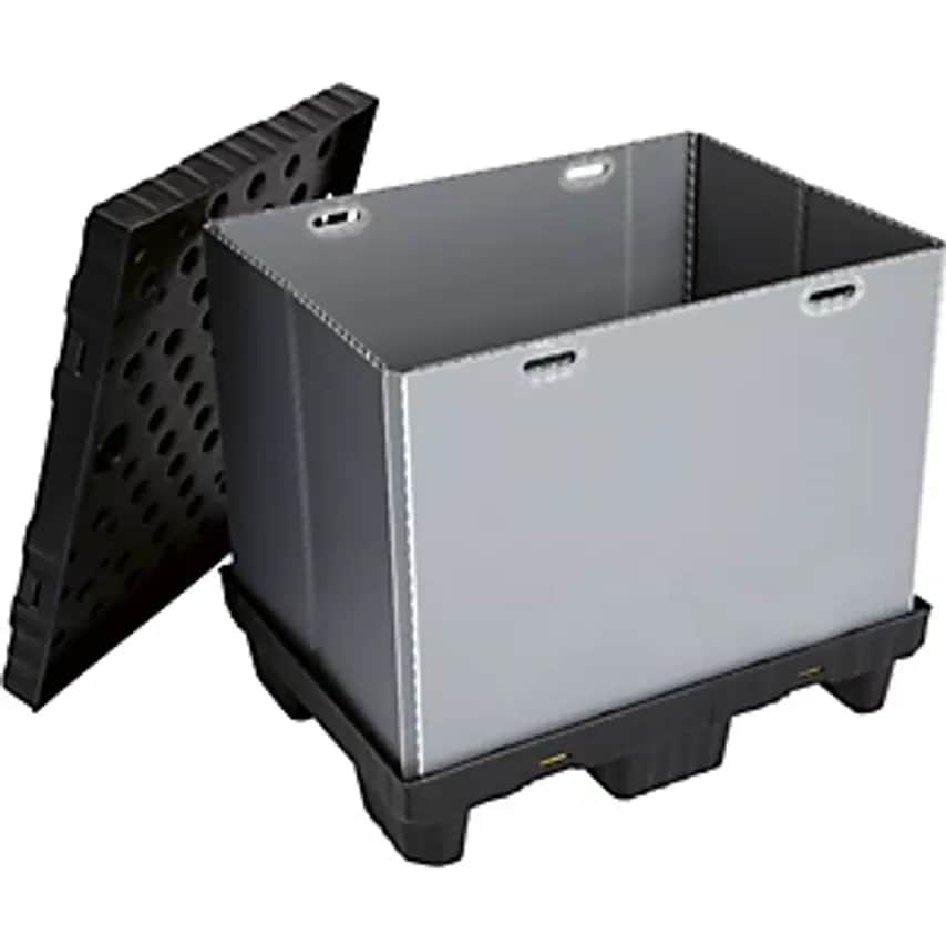 Walter Pallet Box, Folding, PP, Capacity 215 L- you get 5