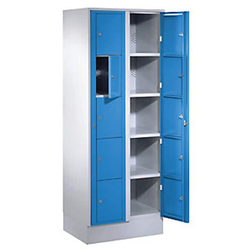 WOLF Laundry Cabinet, HxWxD 1800 X 700 X 500mm, 10 Compartments, Light Grey/Ligh