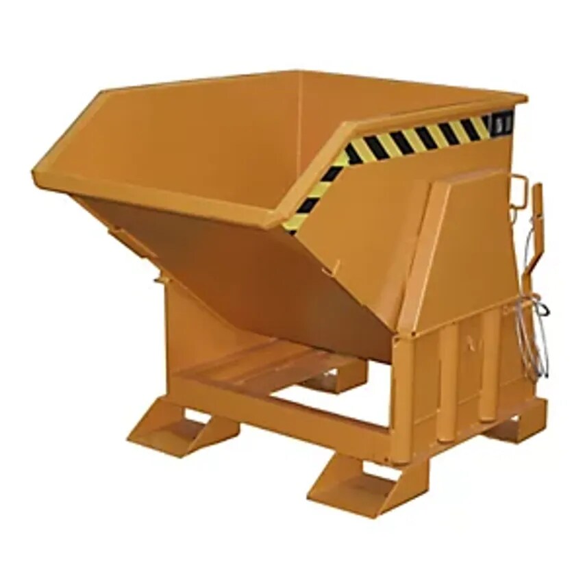 EUROKRAFTpro Tilting Skip, Standard Overall Height, Without Wheels, Capacity 0.5