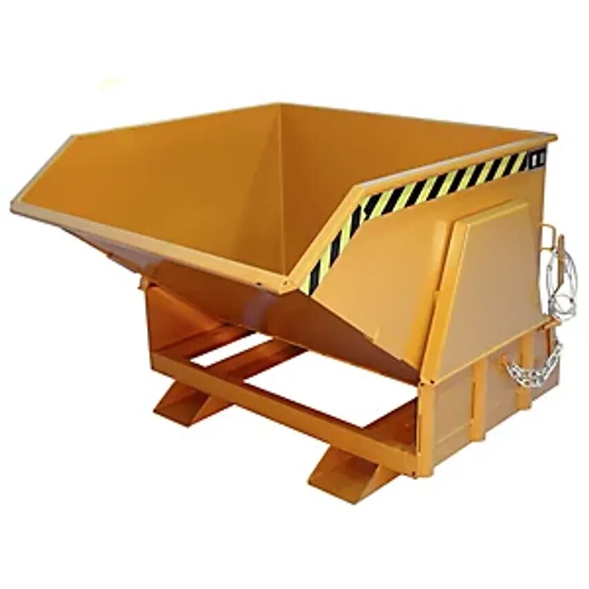 EUROKRAFTpro Tilting Skip, Standard Overall Height, Without Wheels, Capacity 1.0