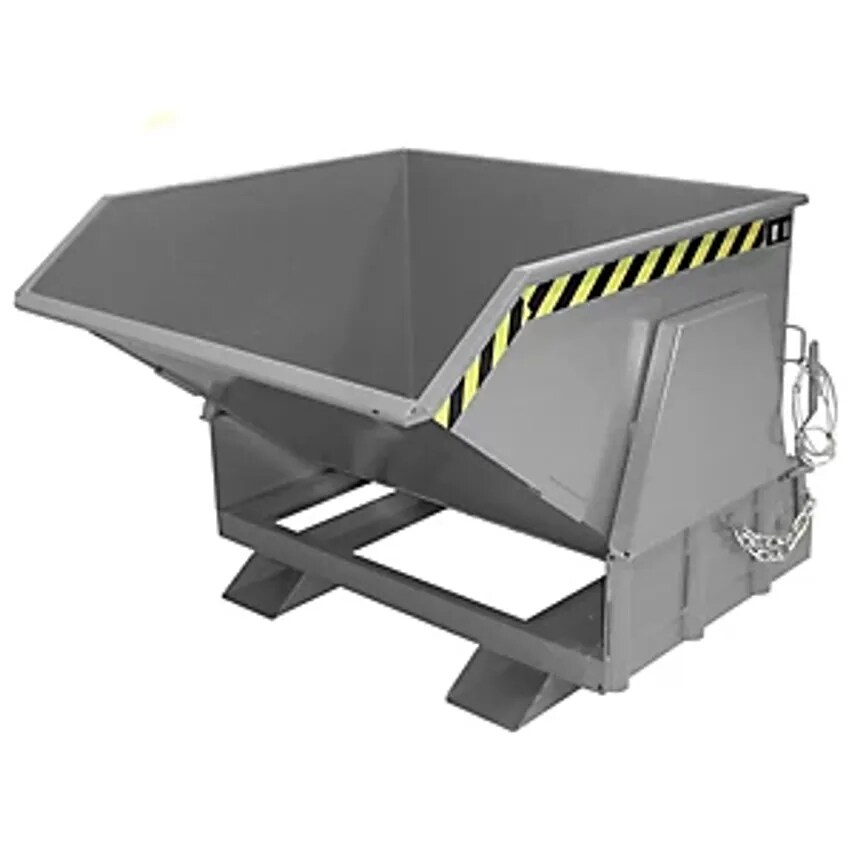 EUROKRAFTpro Tilting Skip, Standard Overall Height, Without Wheels, Capacity 1.0